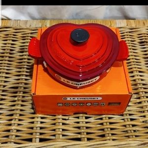 Le Creuset cast iron shallow heart cocotte